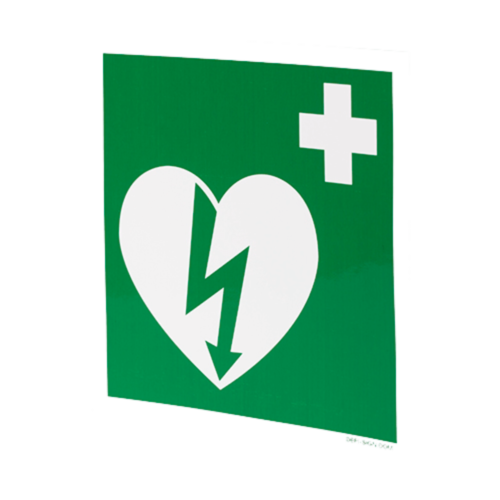 DefiSign Hjertestarter Klistremerke, 15 x 15 cm - 3021