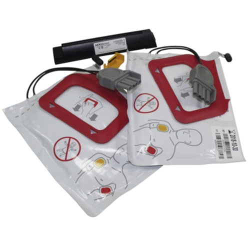 Physio Control / Medtronic Lifepak CR Plus pakke med 2 sett elektroder og 1 batteri til hjertestarter - 5819