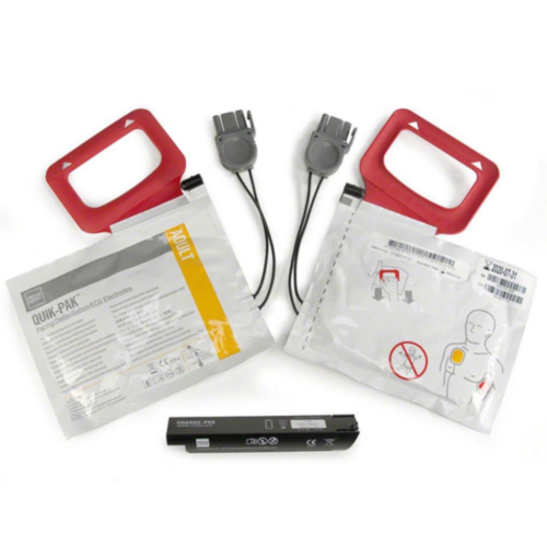 Physio Control / Medtronic Lifepak CR Plus pakke med 2 sett elektroder og 1 batteri til hjertestarter - 3975