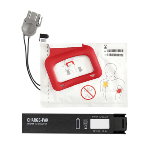 Physio Control Lifepak CR Plus pakke med 1 sett elektroder og 1 batteri til hjertestarter - 11299