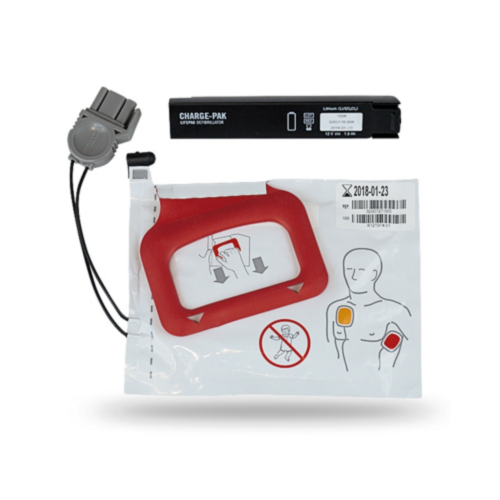 Physio Control Lifepak CR Plus pakke med 1 sett elektroder og 1 batteri til hjertestarter - 7266