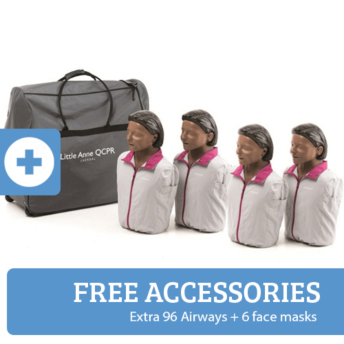 Laerdal Little Anne QCPR (mørk hud) 4-pack - 2462