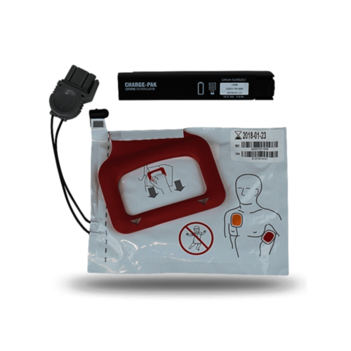 Physio Control Lifepak CR Plus pakke med 1 sett elektroder og 1 batteri til hjertestarter - 5238