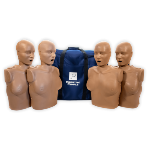 Prestan Professional torso for kvinnelig HLR-trening 4-pakning (mørk)   