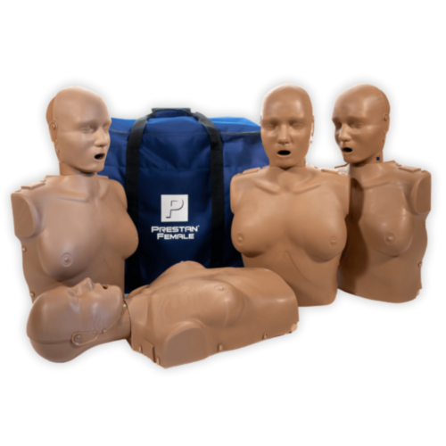 Prestan Professional torso for kvinnelig HLR-trening 4-pakning (mørk)    - 12536